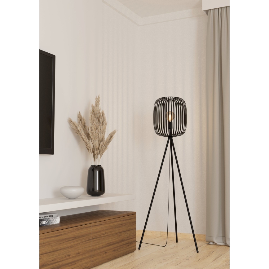 Eglo - Lámpara de pie 1xE27/40W/230V negra
