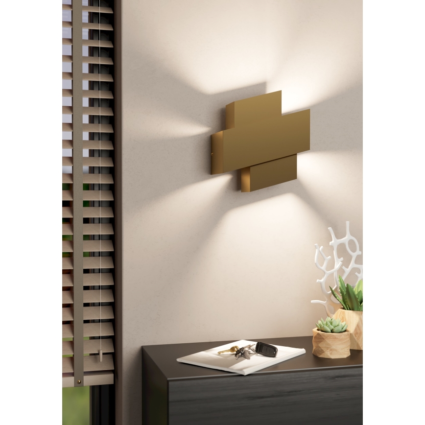 Eglo - Lámpara de pared 1xE27/40W/230V dorado