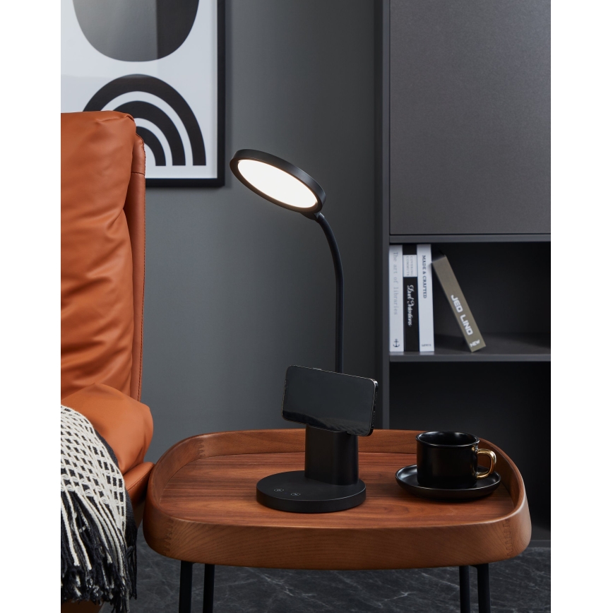 Eglo - Lámpara de mesa LED regulable LED/2,1W/5V 1500 mAh negro