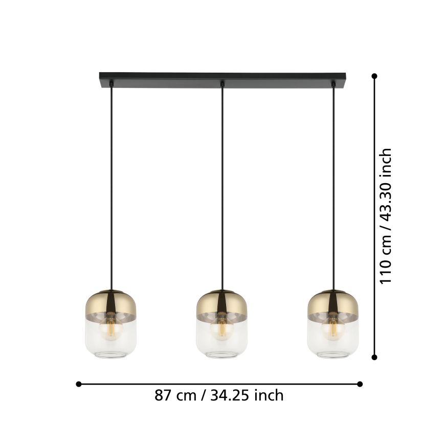 Eglo - Lámpara colgante 3xE27/40W/230V