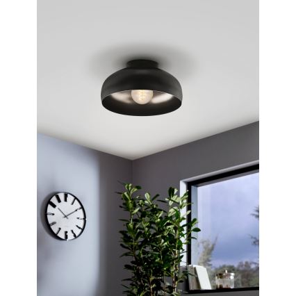 Eglo - Lámpara de techo 1xE27/40W/230V negra