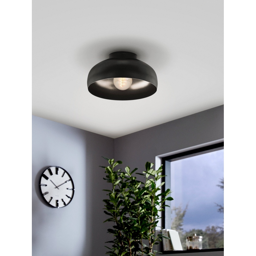 Eglo - Lámpara de techo 1xE27/40W/230V negra