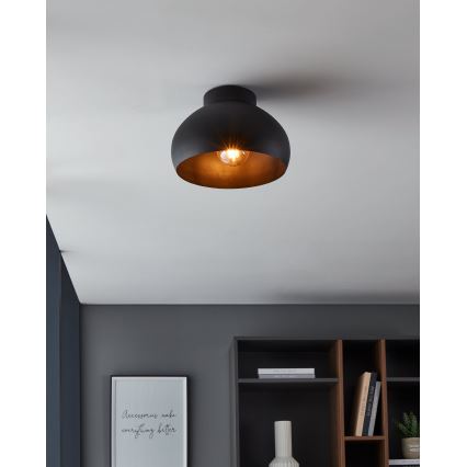 Eglo - Lámpara de techo 1xE27/40W/230V negra