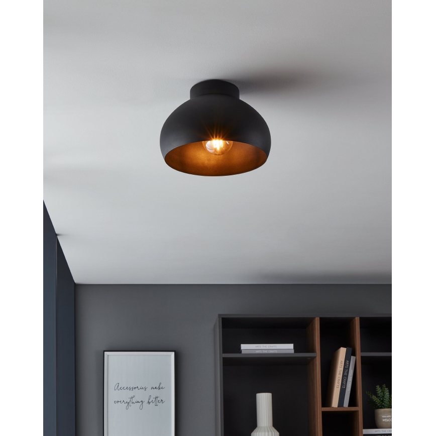 Eglo - Lámpara de techo 1xE27/40W/230V negra