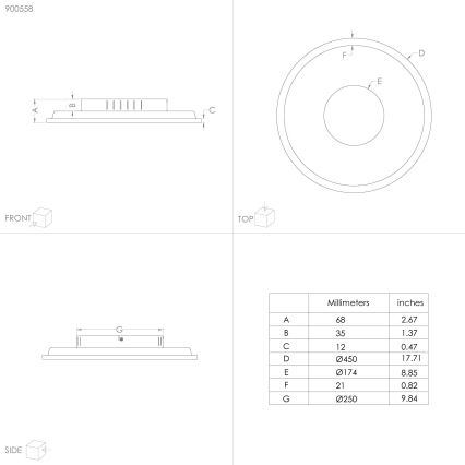Eglo - Lámpara de techo LED LED/27W/230V