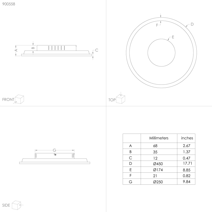 Eglo - Lámpara de techo LED LED/27W/230V