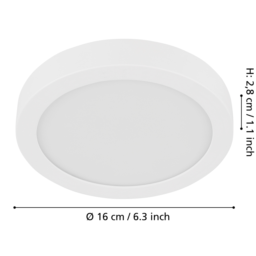 Eglo - Plafón LED regulable LED/11W/230V blanco
