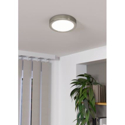 Eglo - Lámpara de techo LED regulable LED/11W/230V cromo mate