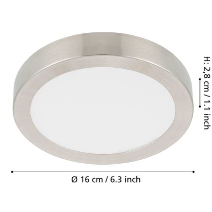 Eglo - Lámpara de techo LED regulable LED/11W/230V cromo mate