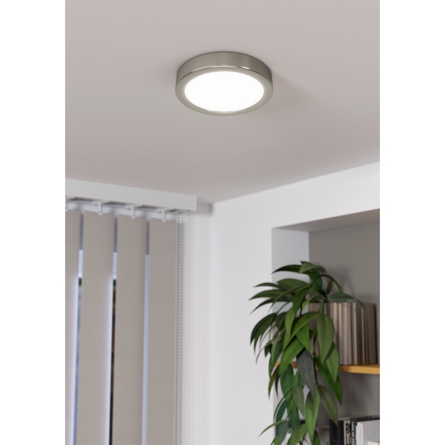 Eglo - Plafón LED regulable LED/11W/230V cromo mate