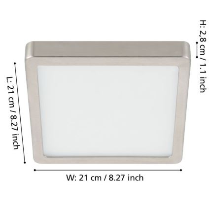 Eglo - Lámpara de techo LED regulable LED/17W/230V cromo mate