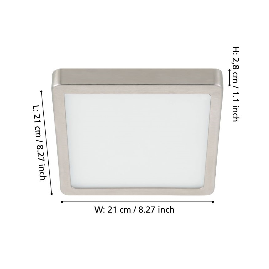 Eglo - Lámpara de techo LED regulable LED/17W/230V cromo mate