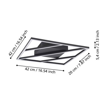 Eglo - Plafón LED regulable LED/21W/230V + mando a distancia