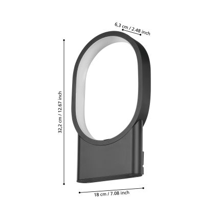 Eglo - Lámpara de pared LED LED/10,8W/230V