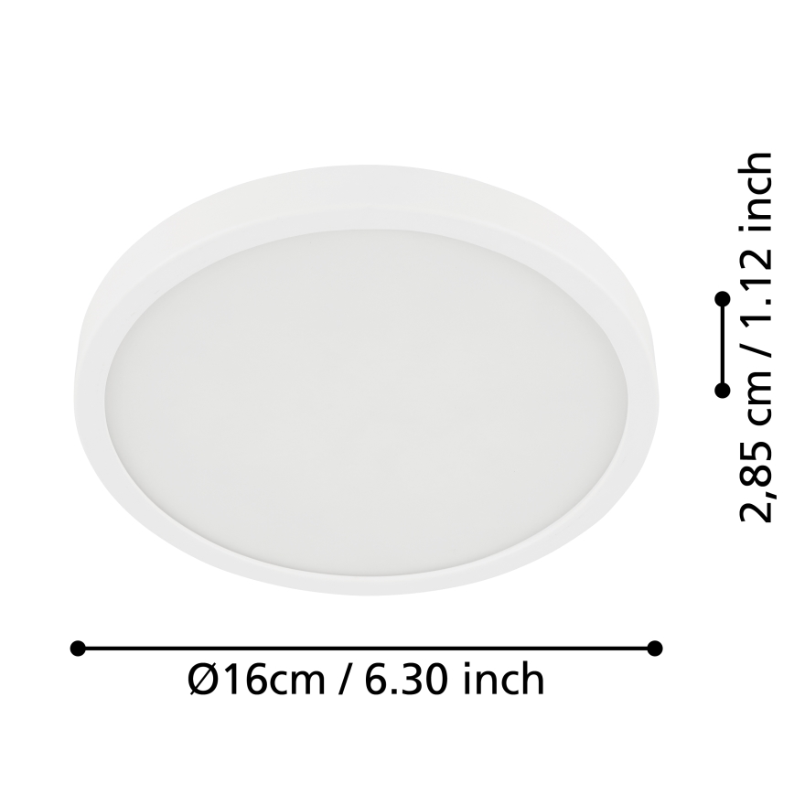Eglo - Lámpara de techo LED para baño LED/11W/230V IP44 blanca