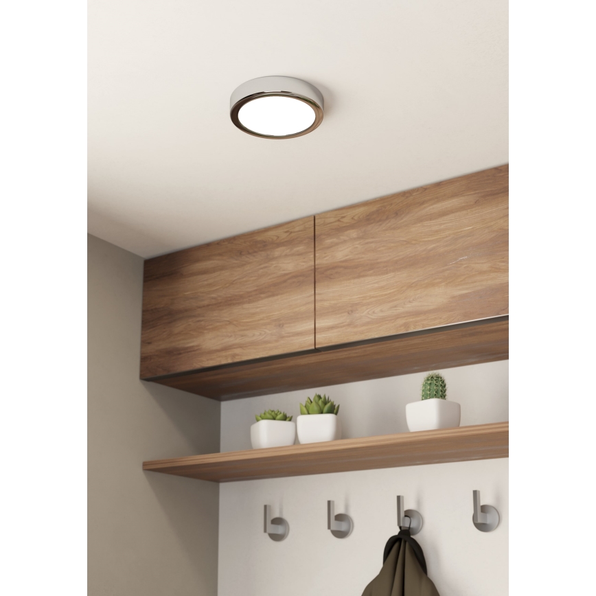 Eglo - Plafón LED de baño LED/11W/230V IP44 cromo brillante