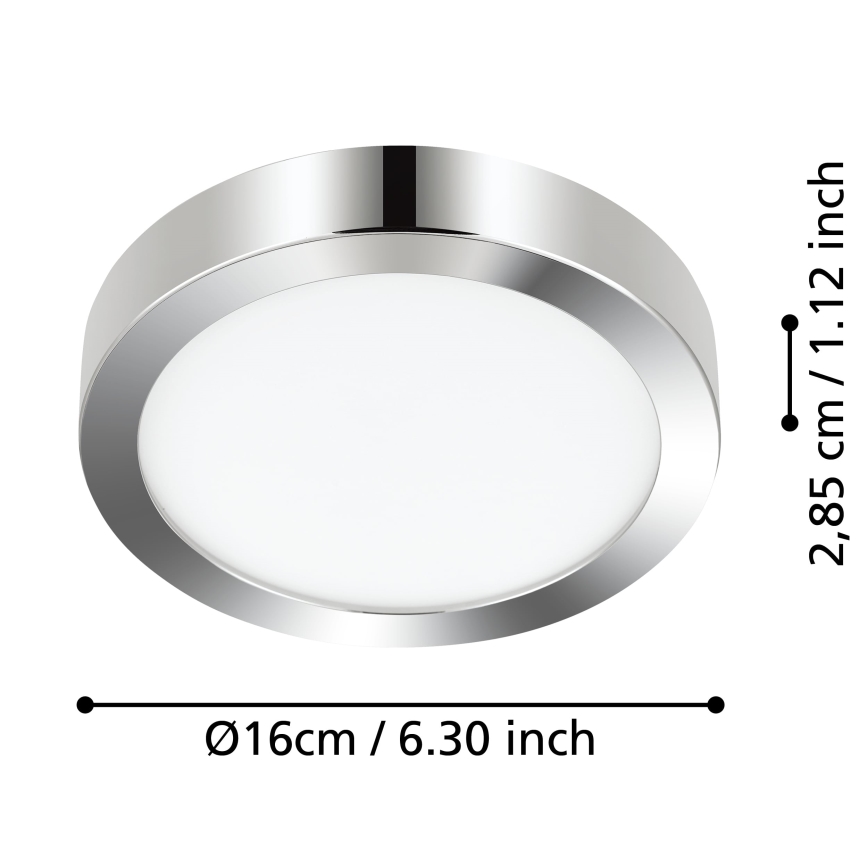 Eglo - Plafón LED de baño LED/11W/230V IP44 cromo brillante