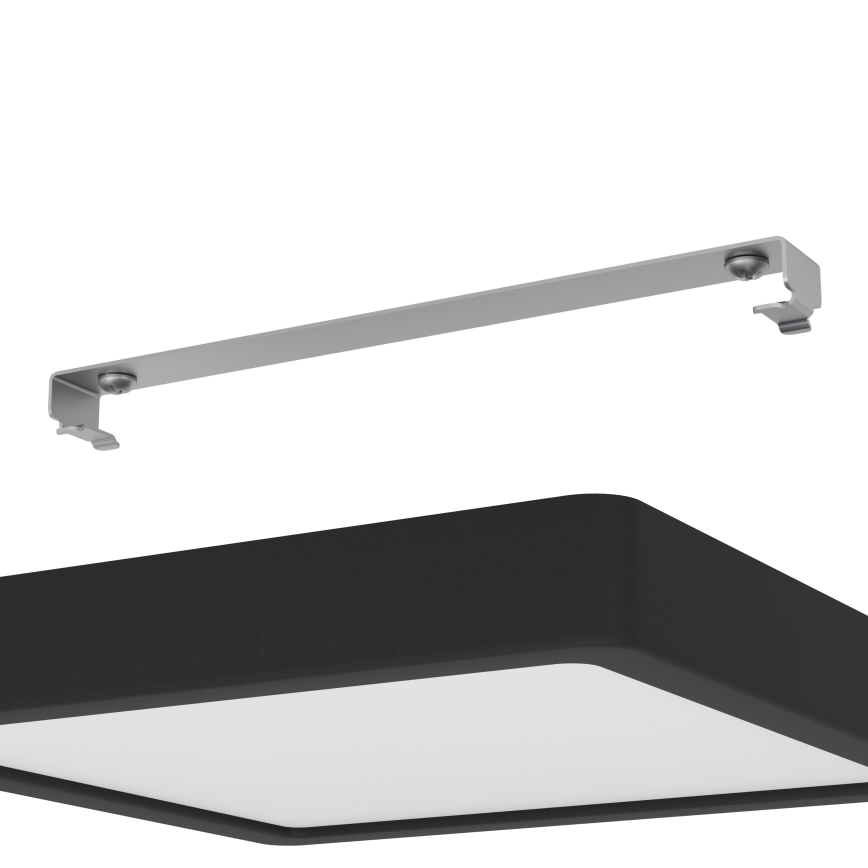 Eglo - Plafón LED para baño LED/17W/230V IP44 negro 21x21 cm