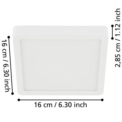 Eglo - Lámpara de techo LED para baño LED/11W/230V IP44 blanca