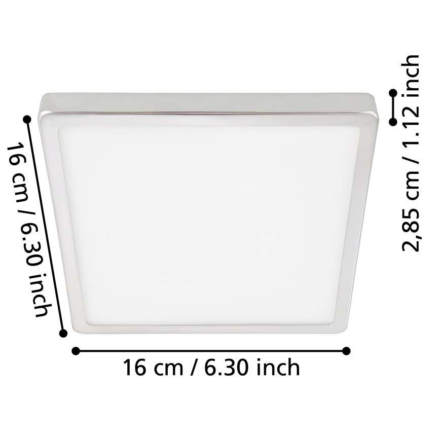 Eglo - Lámpara de techo LED para baño LED/11W/230V IP44 cromo brillante