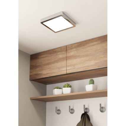 Eglo - Lámpara de techo LED para baño LED/17W/230V IP44 cromo brillante