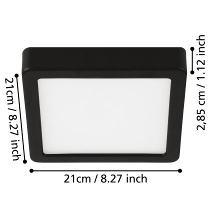 Eglo - Lámpara de techo LED para baño LED/17W/230V IP44 cromo brillante