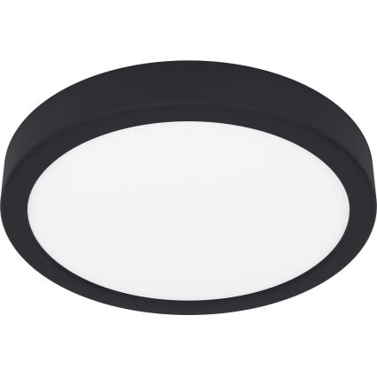 Eglo - Lámpara de techo para baño LED 17W/230V, negra, IP44, Ø 21 cm