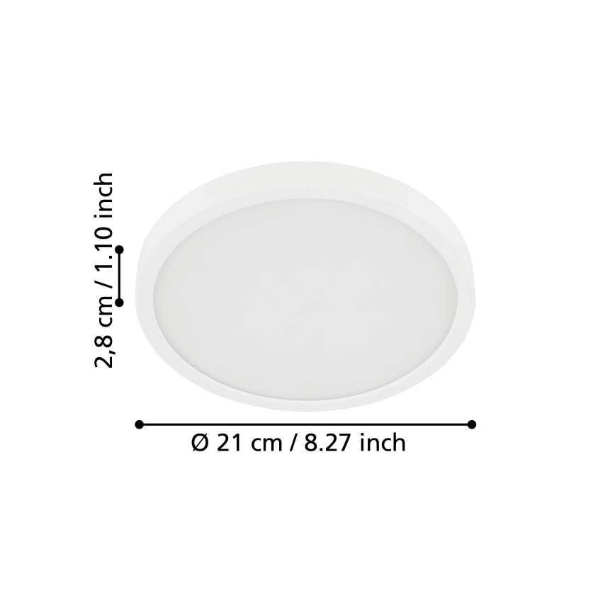 Eglo - Plafón LED de baño LED/17W/230V blanco IP44