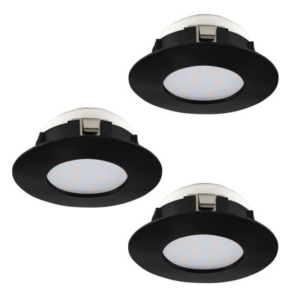 Eglo - SET 3x Lámpara empotrable LED para baños PINEDA LED/4,9W/230V IP44