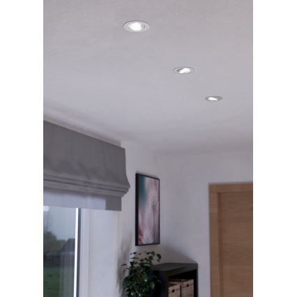 Eglo - JUEGO 3xLED Lámpara regulable 3xLED/6W/230V blanco