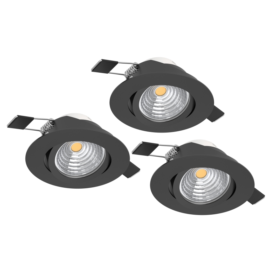 Eglo - CONJUNTO de 3 luminarias empotrables LED regulables SALICETO LED/6W/230V