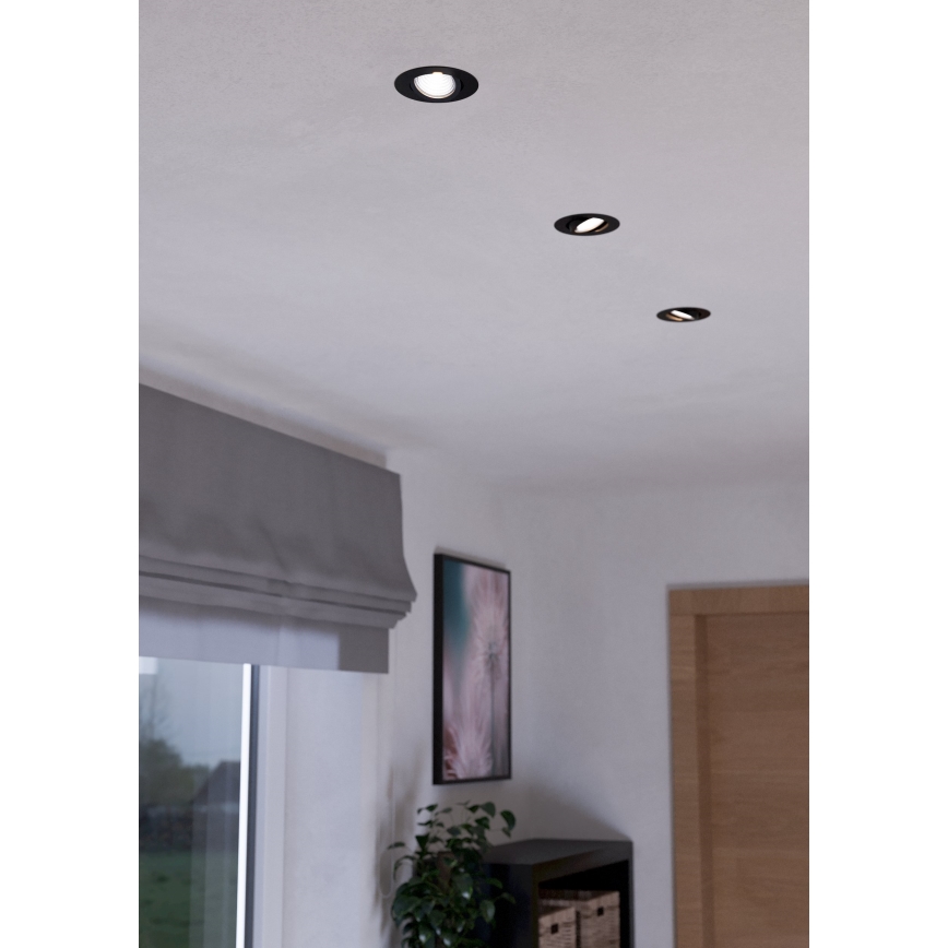 Eglo - CONJUNTO de 3 luminarias empotrables LED regulables SALICETO LED/6W/230V