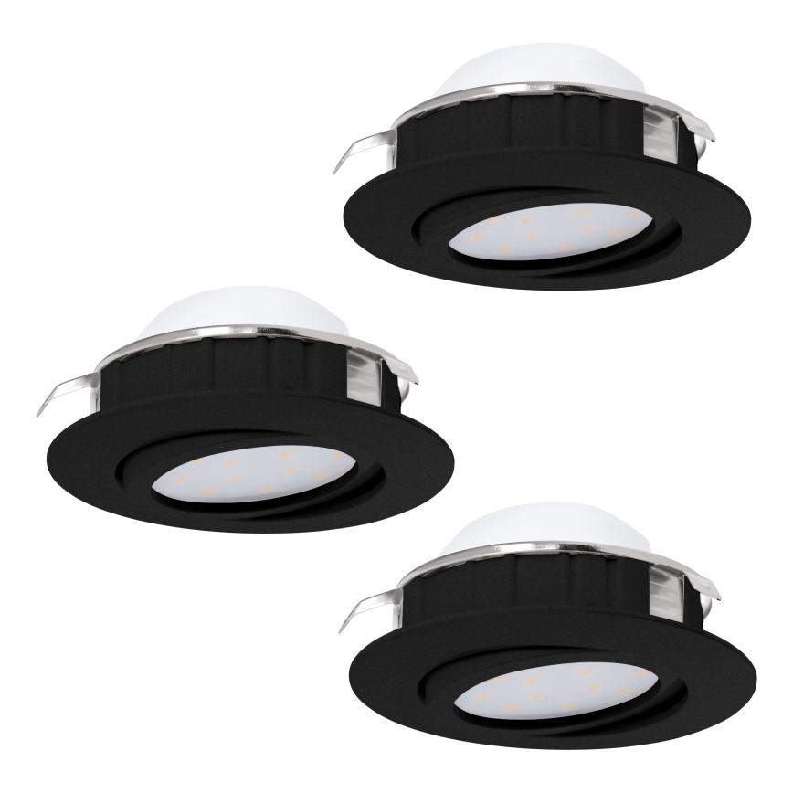 Eglo - SET de 3 luminarias empotrables LED regulables PINEDA LED/5,5W/230V