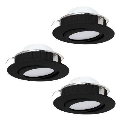 Eglo - SET 3x Lámpara LED empotrable regulable PINEDA LED/5,5W/230V