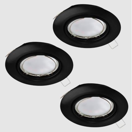 Eglo - SET DE 3 luces empotradas LED PENETO 1xGU10/4,6W/230V