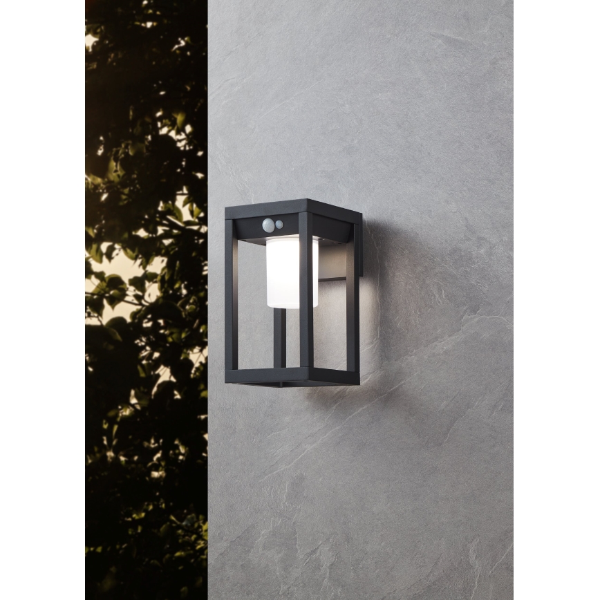 Eglo - Lámpara de pared solar LED con sensor LED/3,7W/3,7V 2000 mAh IP44