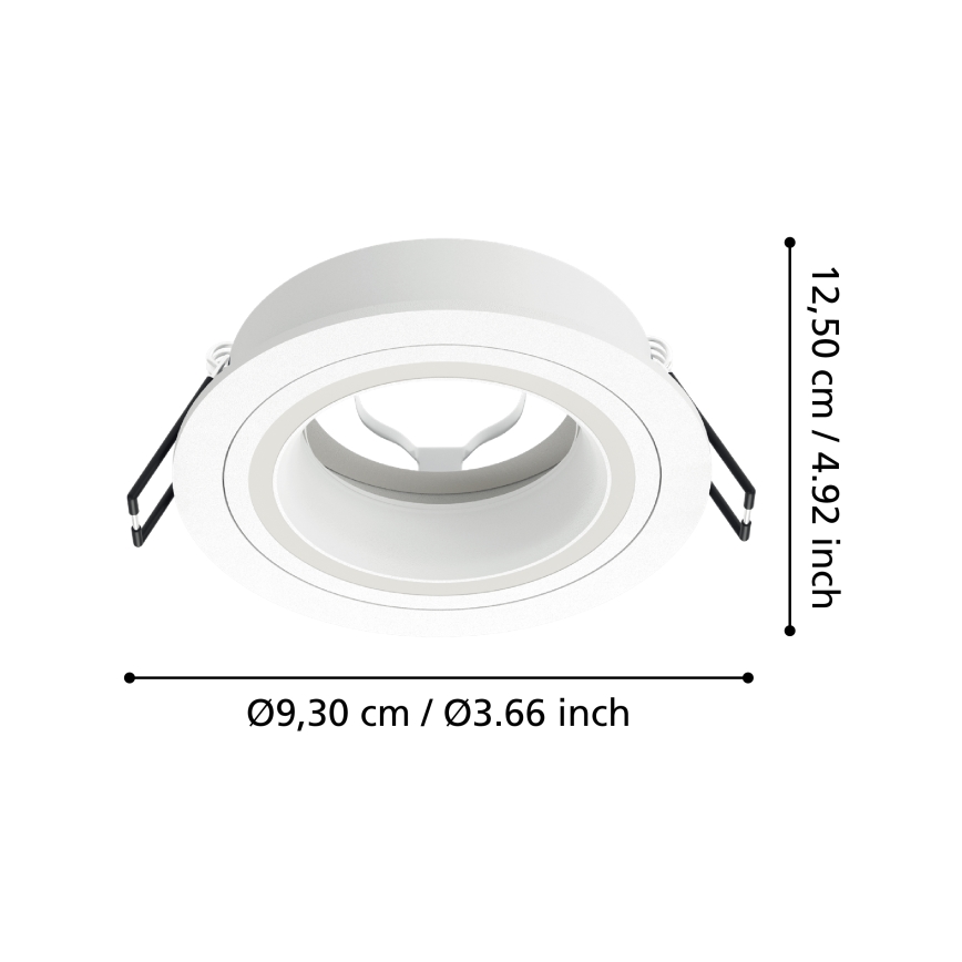 Eglo - Lámpara de techo empotrada 1xGU10/35W/230V blanca