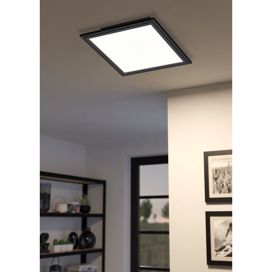 Eglo - Plafón LED LED/14W/230V 30x30 cm negro