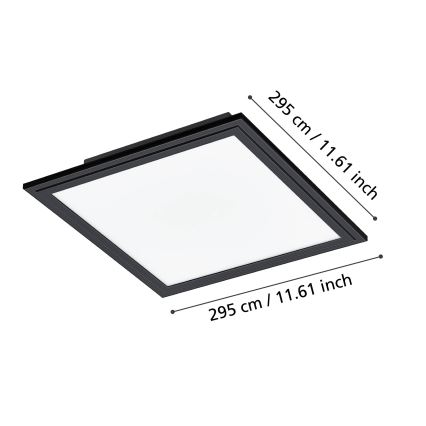 Eglo - Plafón LED LED/14W/230V 30x30 cm negro