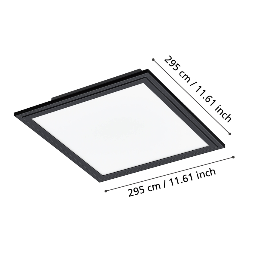 Eglo - Plafón LED LED/14W/230V 30x30 cm negro