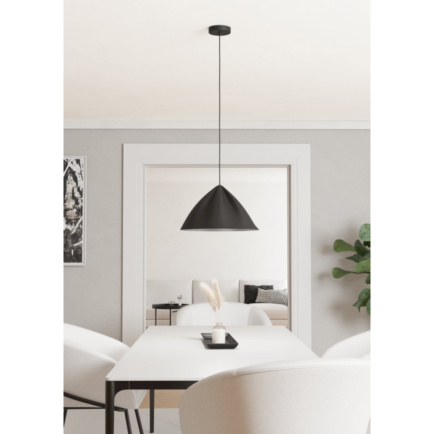 Eglo - Lámpara colgante 1xE27/40W/230V negro