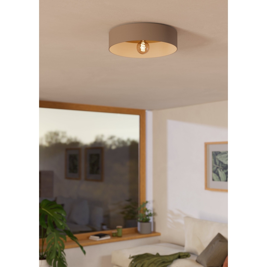 Eglo 900838 - Plafón DUAIA 1xE27/40W/230V marrón