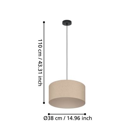 Eglo - Lámpara colgante 1xE27/40W/230V