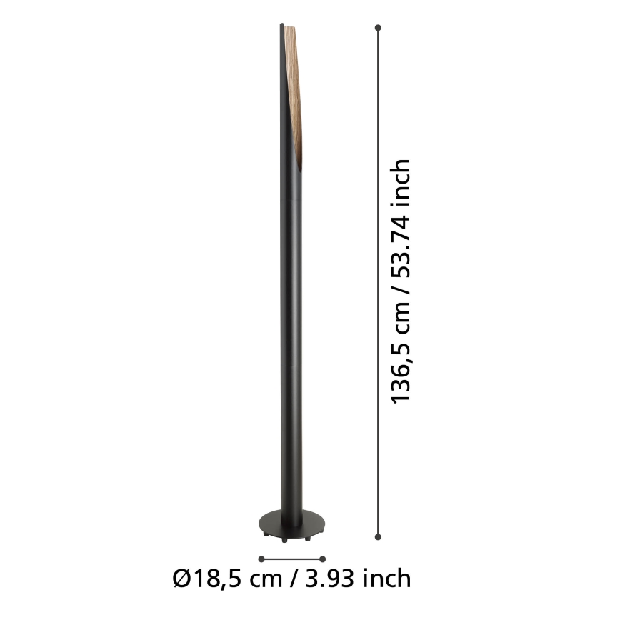 Eglo - Lámpara LED de pie 1xGU10/4,5W/230V negro/marrón
