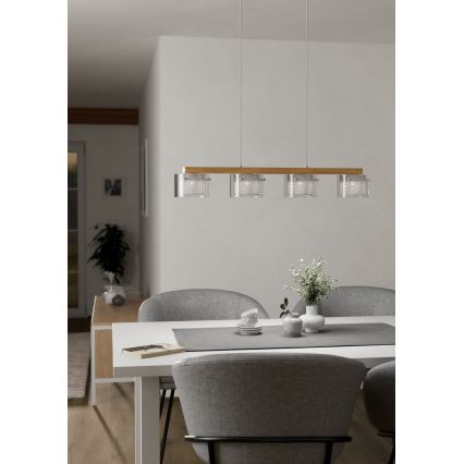 Eglo - LED RGBW Lámpara colgante regulable 4xLED/3,7W/230V 2700-6500K