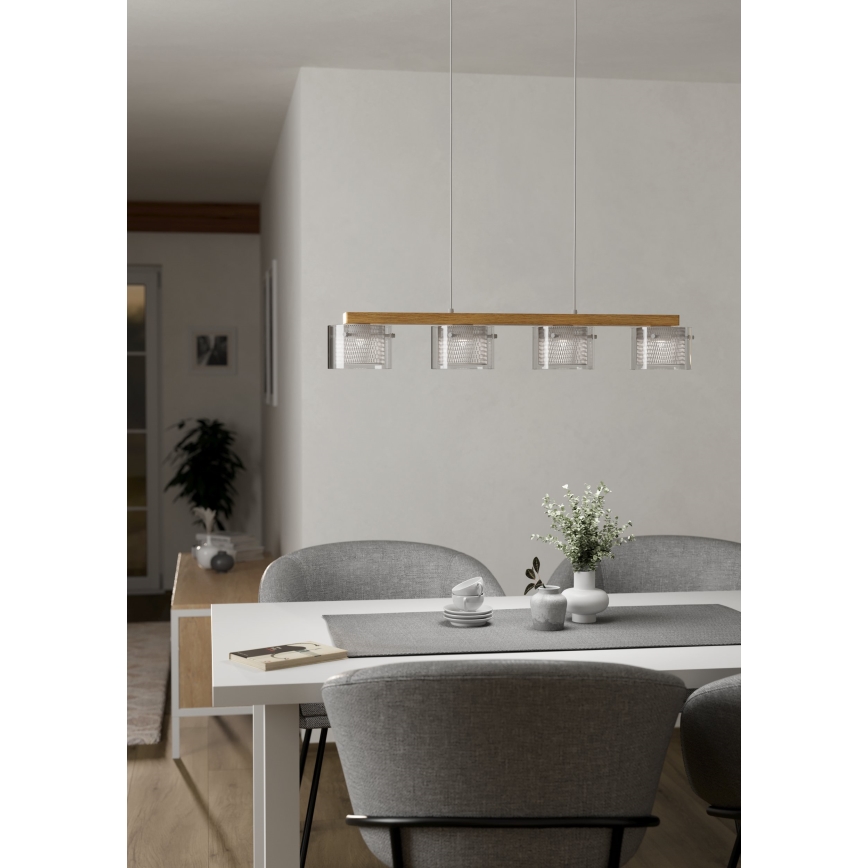 Eglo - LED RGBW Lámpara colgante regulable 4xLED/3,7W/230V 2700-6500K