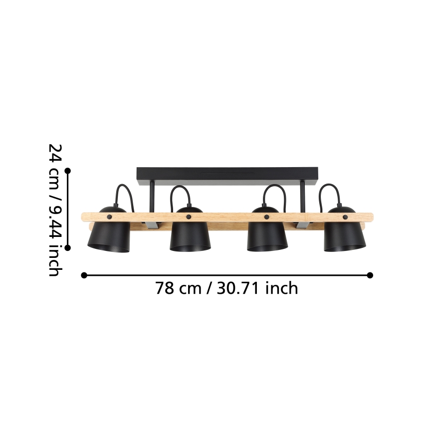 Eglo - LED RGBW Lámpara de techo regulable 4xLED/3,7W/230V 2700-6500K
