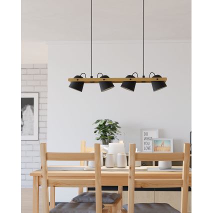 Eglo - LED RGBW Lámpara colgante regulable 4xLED/3,7W/230V 2700-6500K