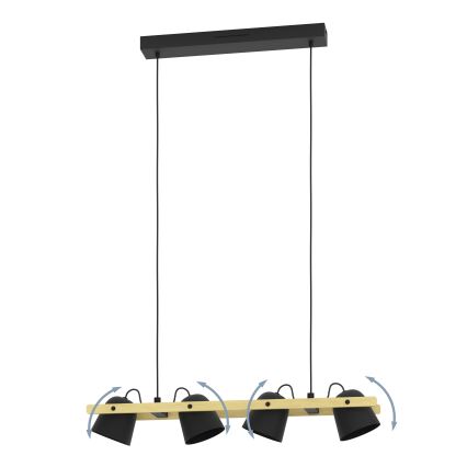 Eglo - LED RGBW Lámpara colgante regulable 4xLED/3,7W/230V 2700-6500K