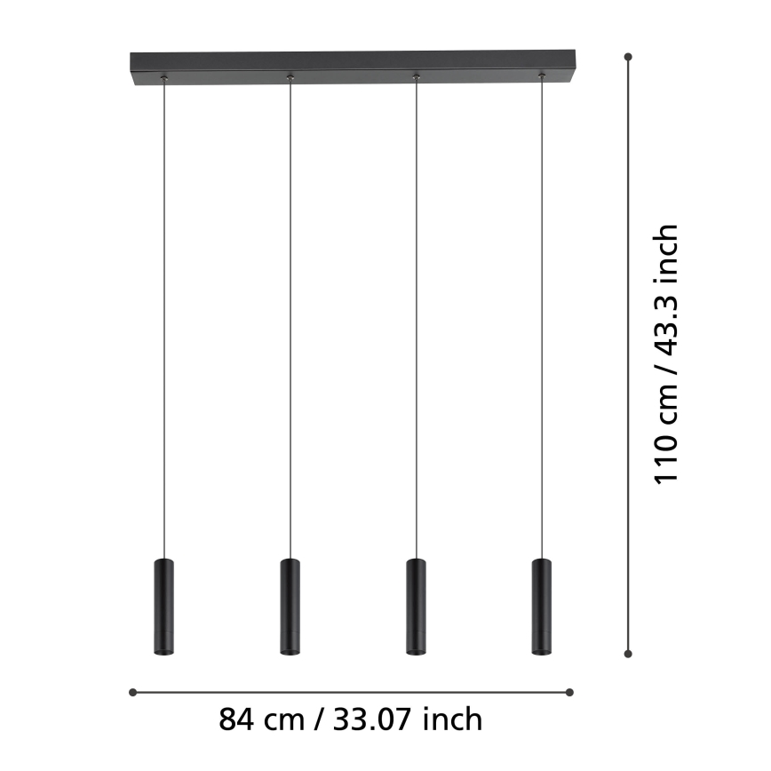 Eglo - Lámpara de araña LED regulable 4xLED/5,4W/230V